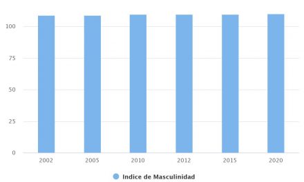 Indice Masculinidad Regional 2002-2020
