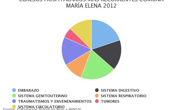 Egresos hospitalarios más recurrentes comuna María Elena 2012