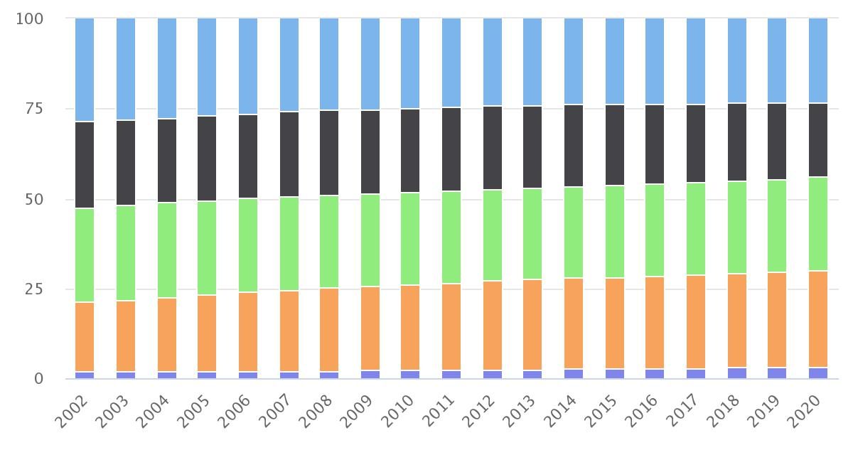 Población María Elena/ Edad 2002-2020
